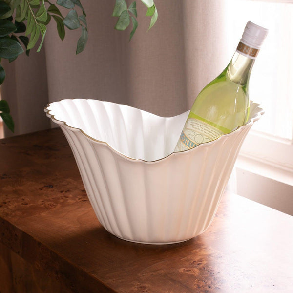 Encanto Vienna Large Ice Bucket Cream White - Ice Bucket Detail | Bone & Brass