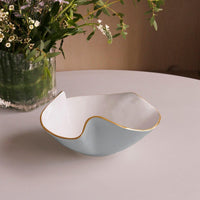 Encanto Aries Medium Bowl Slate White - Bowl Top View | Bone & Brass