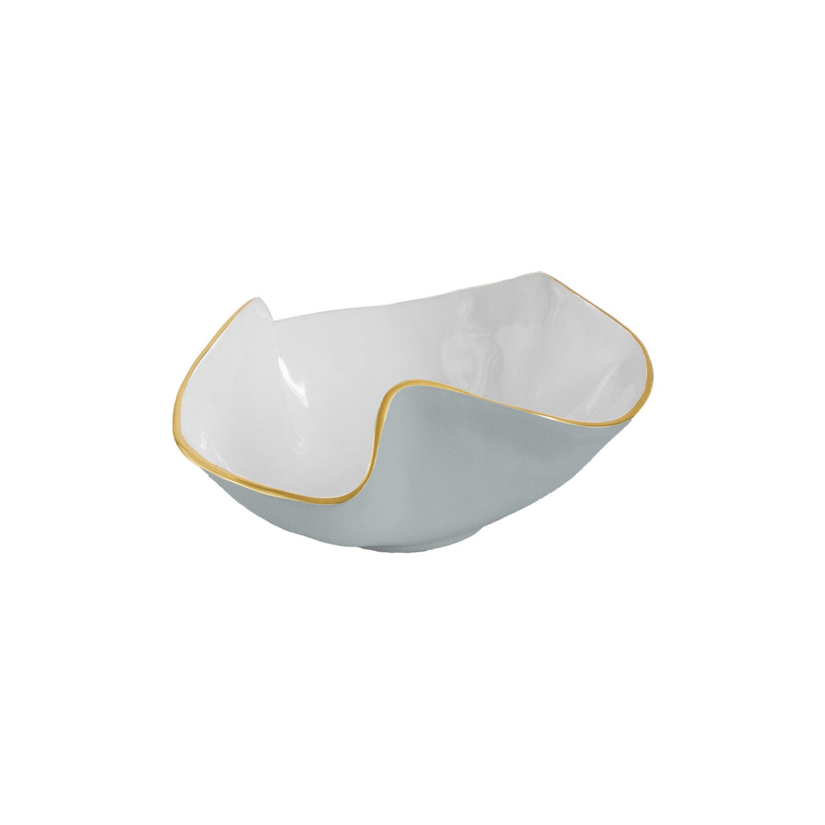 Encanto Aries Medium Bowl Slate White | Bone & Brass
