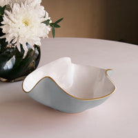 Encanto Aries Medium Bowl Slate White - Bowl Side View | Bone & Brass