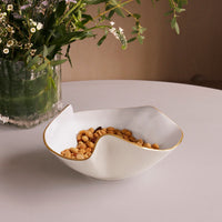 Encanto Aries Small Bowl Cream White - Bowl Detail | Bone & Brass