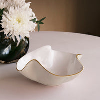 Encanto Aries Small Bowl Cream White - Bowl Side View | Bone & Brass