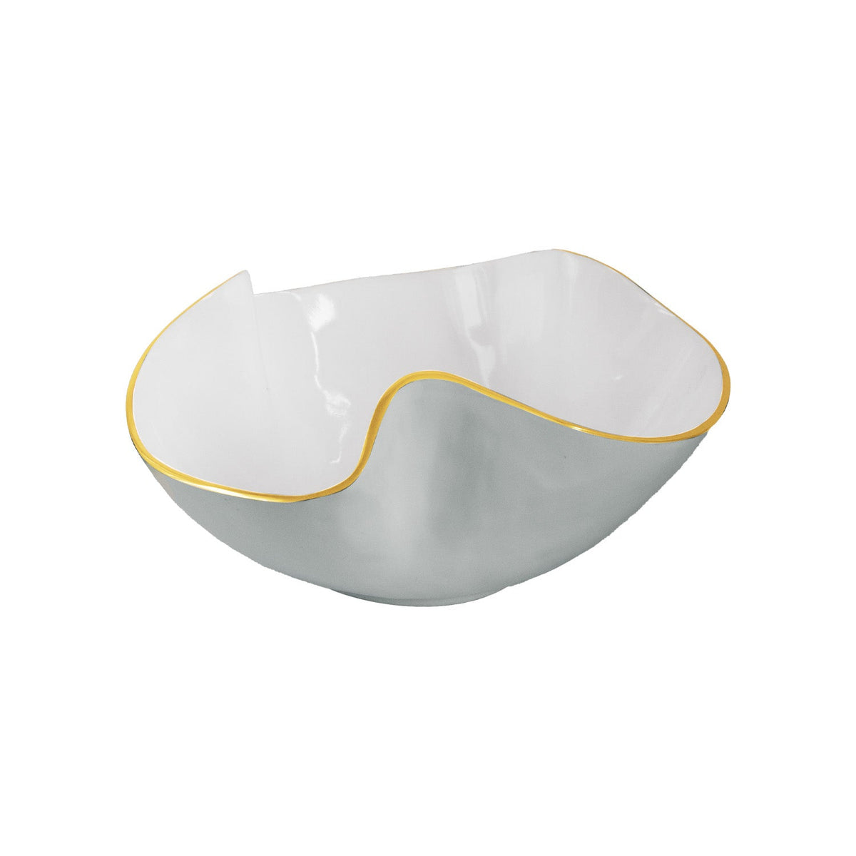 Encanto Aries Medium Bowl (Slate White) | Bone & Brass