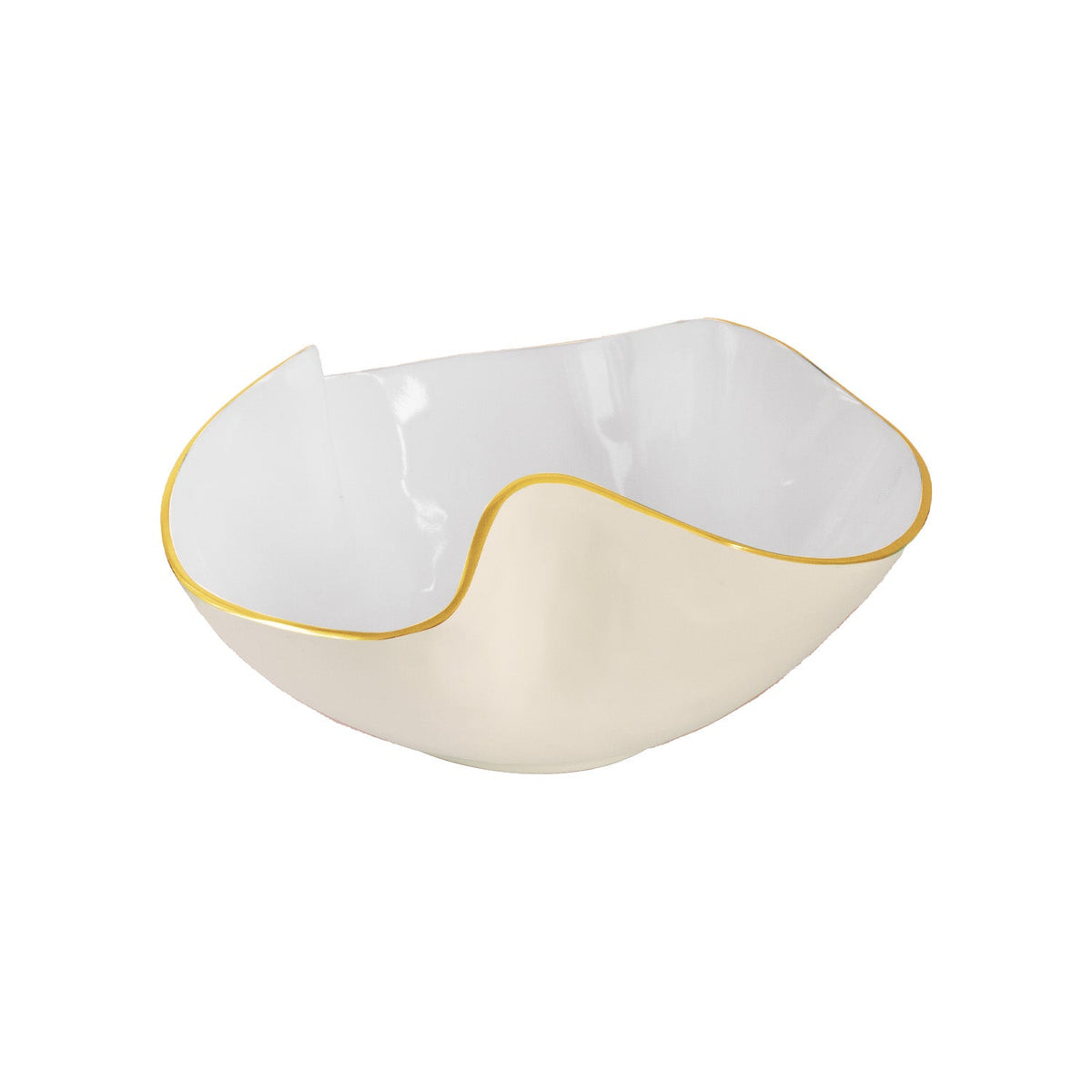 Encanto Aries Medium Bowl (Cream White) | Bone & Brass