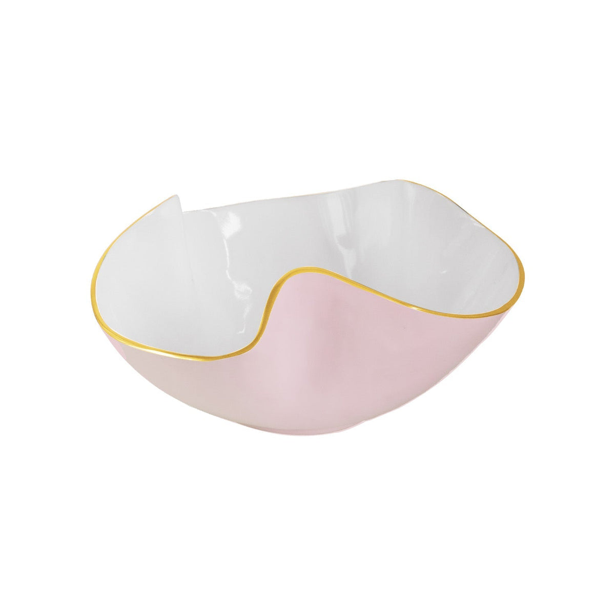 Encanto Aries Medium Bowl Camellia White | Bone & Brass
