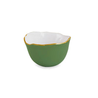Encanto Osaka Small Bowl (Leaf Green White) | Bone & Brass