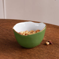 Encanto Osaka Small Bowl (Leaf Green White) - Bowl Detail | Bone & Brass