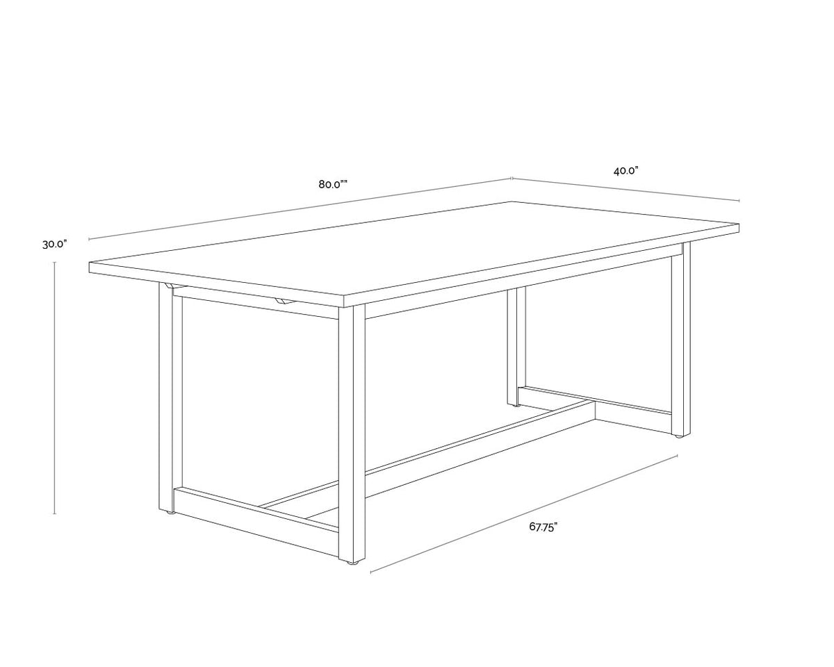 Geneve Extension Natural - 83" to 107" Dining Table