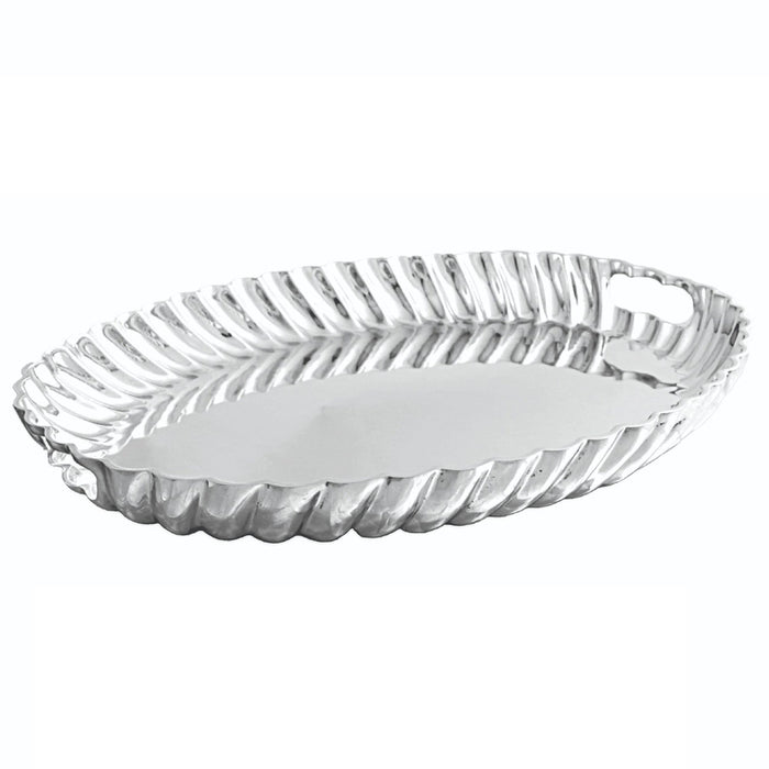Vintage Swirl Oval Tray Handles | Bone & Brass