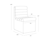 Norm Wheeled Copley Latte Dining Chair