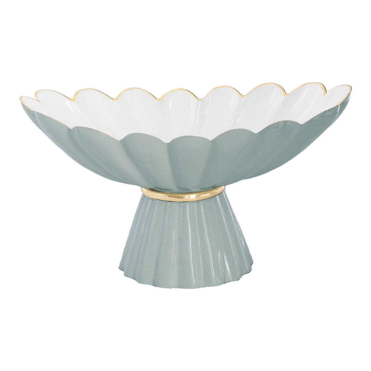 Encanto Vintage Hermes Pedestal Slate White | Bone & Brass