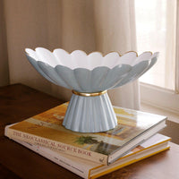 Encanto Vintage Hermes Pedestal Slate White - Pedestal Top View | Bone & Brass