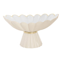 Encanto Vintage Hermes Pedestal Cream White | Bone & Brass