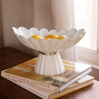 Encanto Vintage Hermes Pedestal Cream White - Pedestal Detail | Bone & Brass