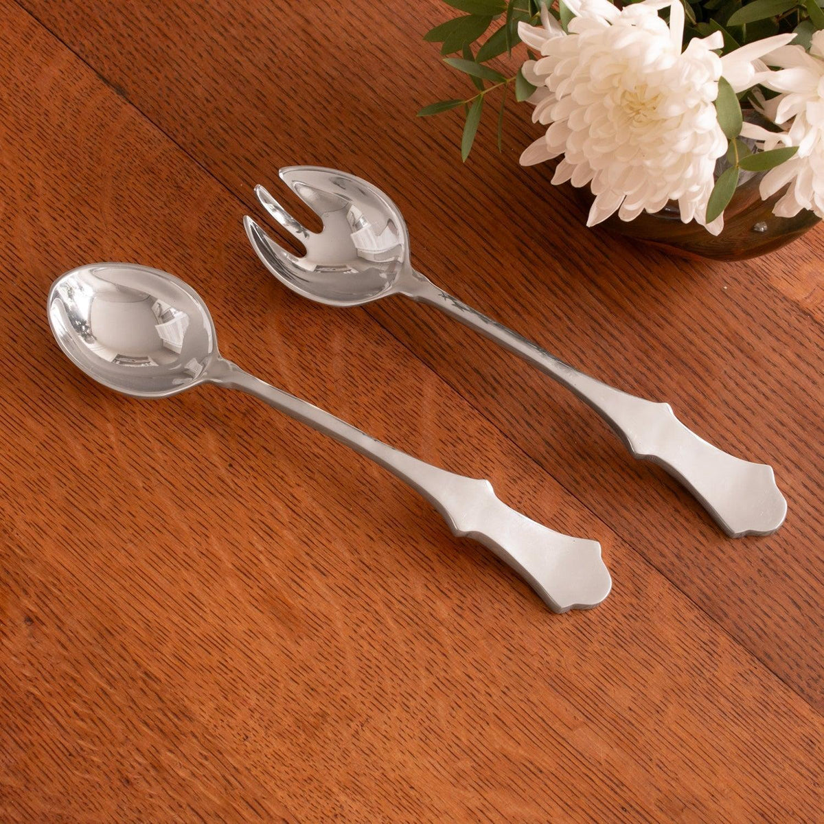 Vintage Revere Large Salad Servers - Set Detail | Bone & Brass