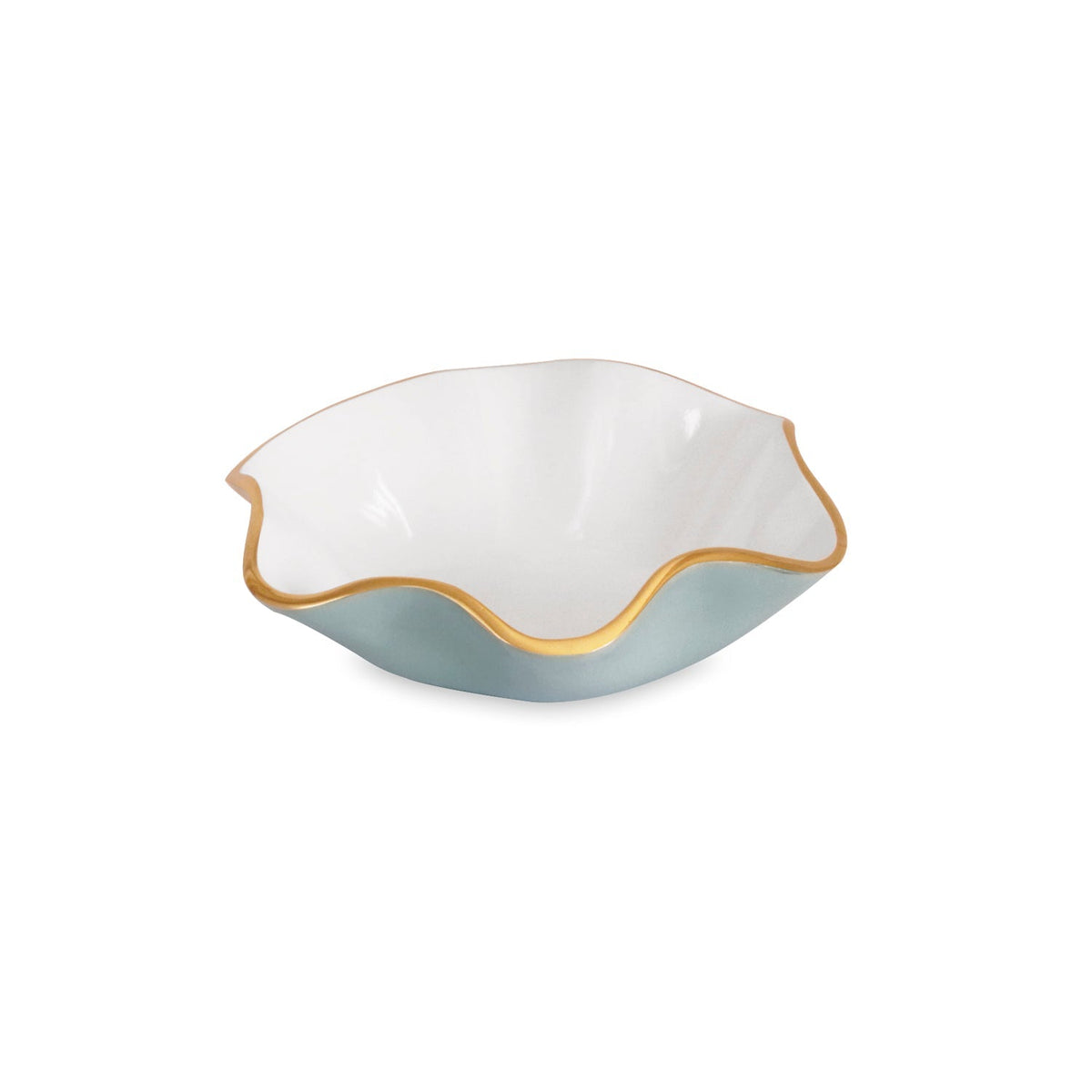 Encanto Carola Small Round Bowl Slate White | Bone & Brass
