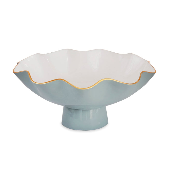 Encanto Carola Large Pedestal Slate White | Bone & Brass