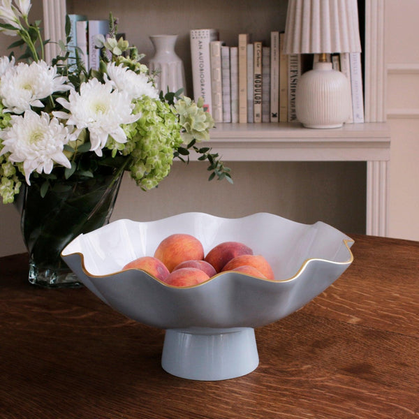 Encanto Carola Large Pedestal Slate White - Pedestal Detail | Bone & Brass
