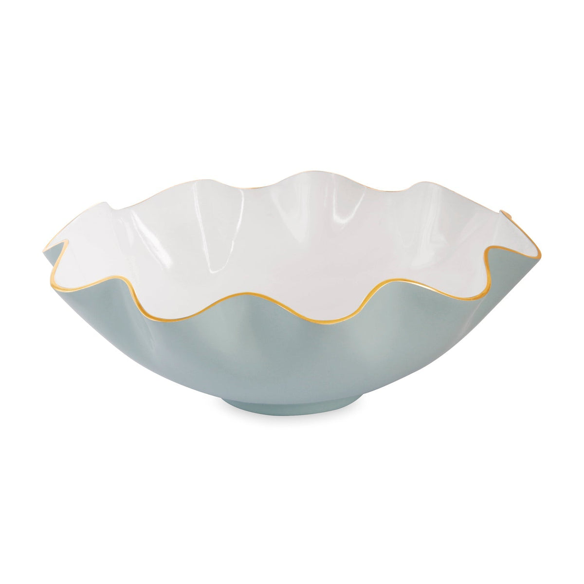Encanto Carola Extra Large Bowl Slate & White | Bone & Brass