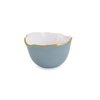 Encanto Osaka Small Bowl Slate & White | Bone & Brass