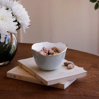 Encanto Osaka Small Bowl Slate & White - Bowl Detail | Bone & Brass