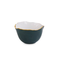 Encanto Osaka Small Bowl Midnight & White | Bone & Brass