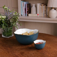Encanto Osaka Small Bowl Midnight & White - Bowl Side View | Bone & Brass