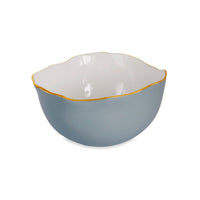 Encanto Osaka Large Bowl Slate & White | Bone & Brass
