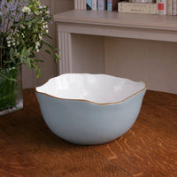 Encanto Osaka Large Bowl Slate & White - Bowl Top View | Bone & Brass