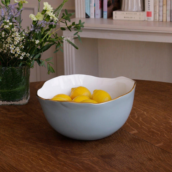 Encanto Osaka Large Bowl Slate & White - Bowl Detail | Bone & Brass