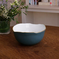Encanto Osaka Large Bowl Midnight & White - Bowl Side View | Bone & Brass