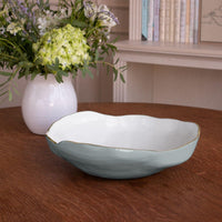 Encanto Nuevo Large Bowl (Slate & White) - Bowl Top View | Bone & Brass