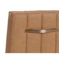 Wilbur Counter Stool - Milliken Cognac - Stool Detail | Bone & Brass