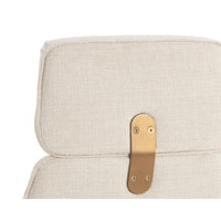 Kalev Chacha Cream & Gold Accent Office Chair - Chair Side View | Bone & Brass
