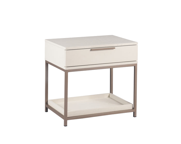 Rebel Small - Champagne Gold - Cream Nightstand