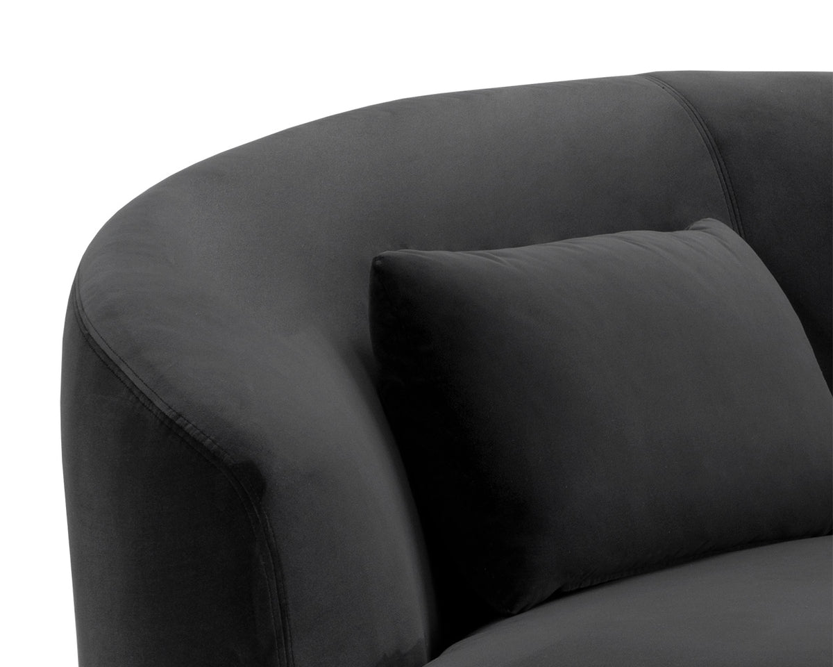 Soraya Charcoal Grey Curved Sofa