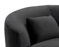Soraya Charcoal Grey Curved Sofa