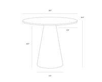 Damon Bistro Gunmetal - 35.5" Table