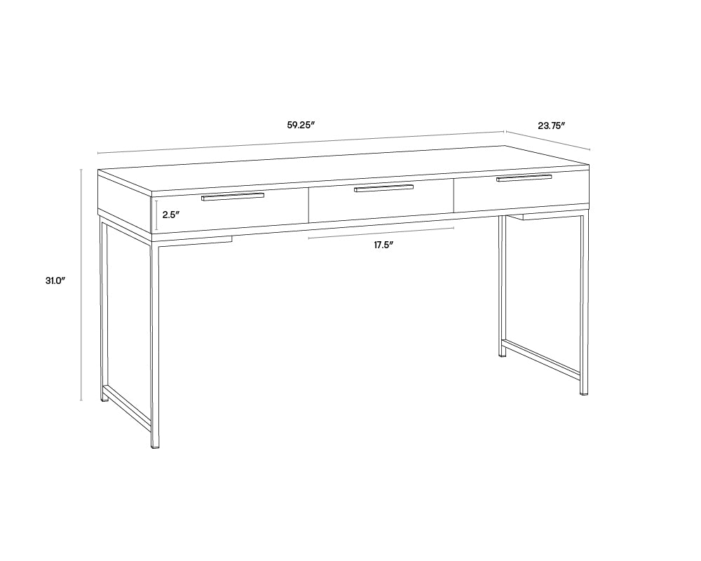 Rebel Champagne Gold - Cream Desk
