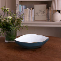 Encanto Nuevo Large Bowl Midnight & White - Bowl Side View | Bone & Brass
