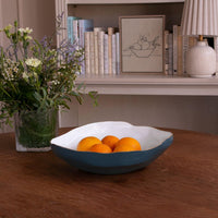 Encanto Nuevo Large Bowl Midnight & White - Bowl Detail | Bone & Brass