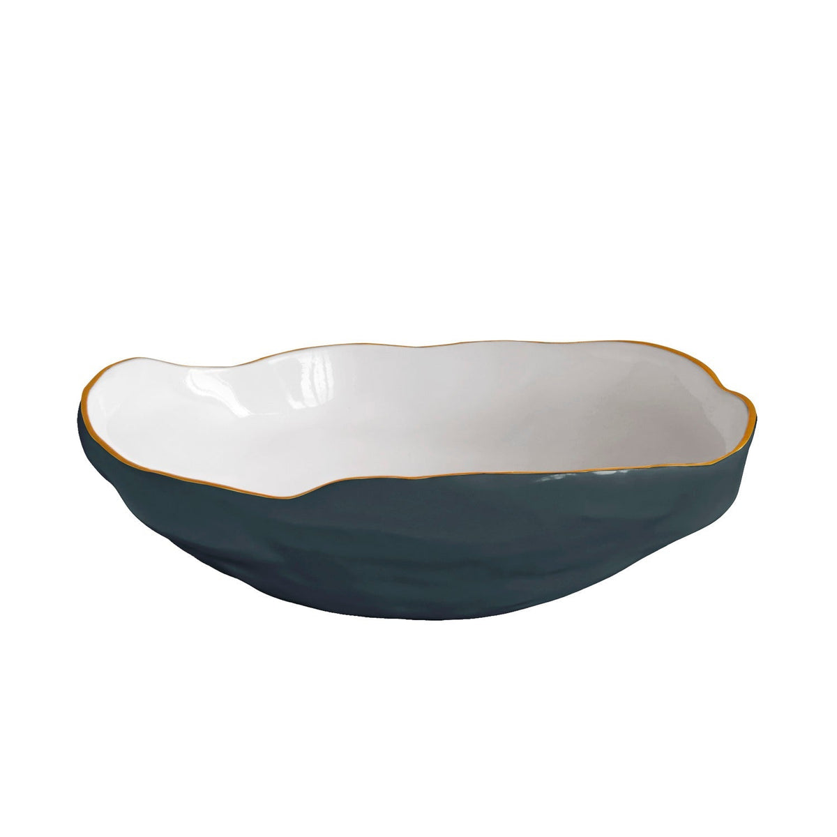 Encanto Nuevo Large Bowl Midnight & White | Bone & Brass