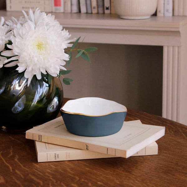 Midnight Blue, White & Gold Soho Wine Coaster