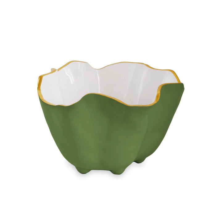 Encanto Onyx Ice Bucket Leaf Green White | Bone & Brass
