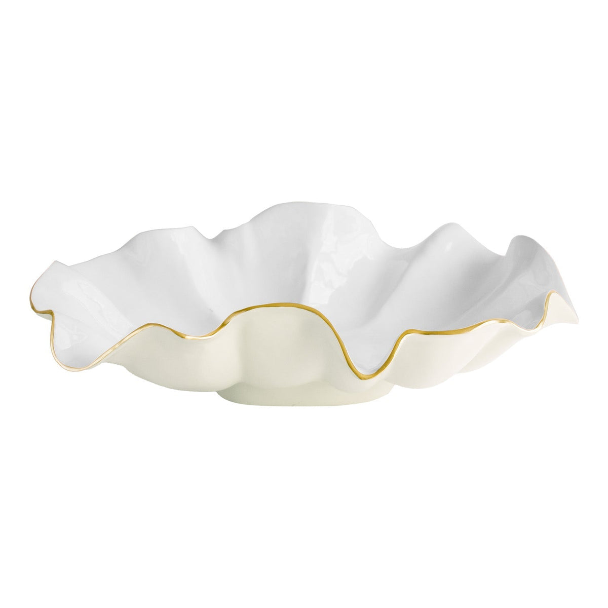 Encanto Aries Extra Large Bowl Cream White | Bone & Brass