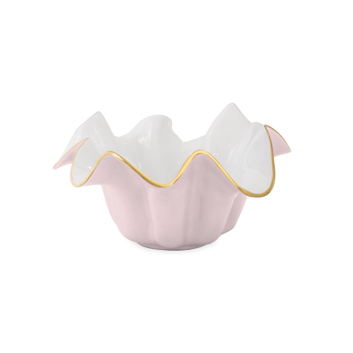 Encanto Medium Medusa Bowl Camellia White | Bone & Brass