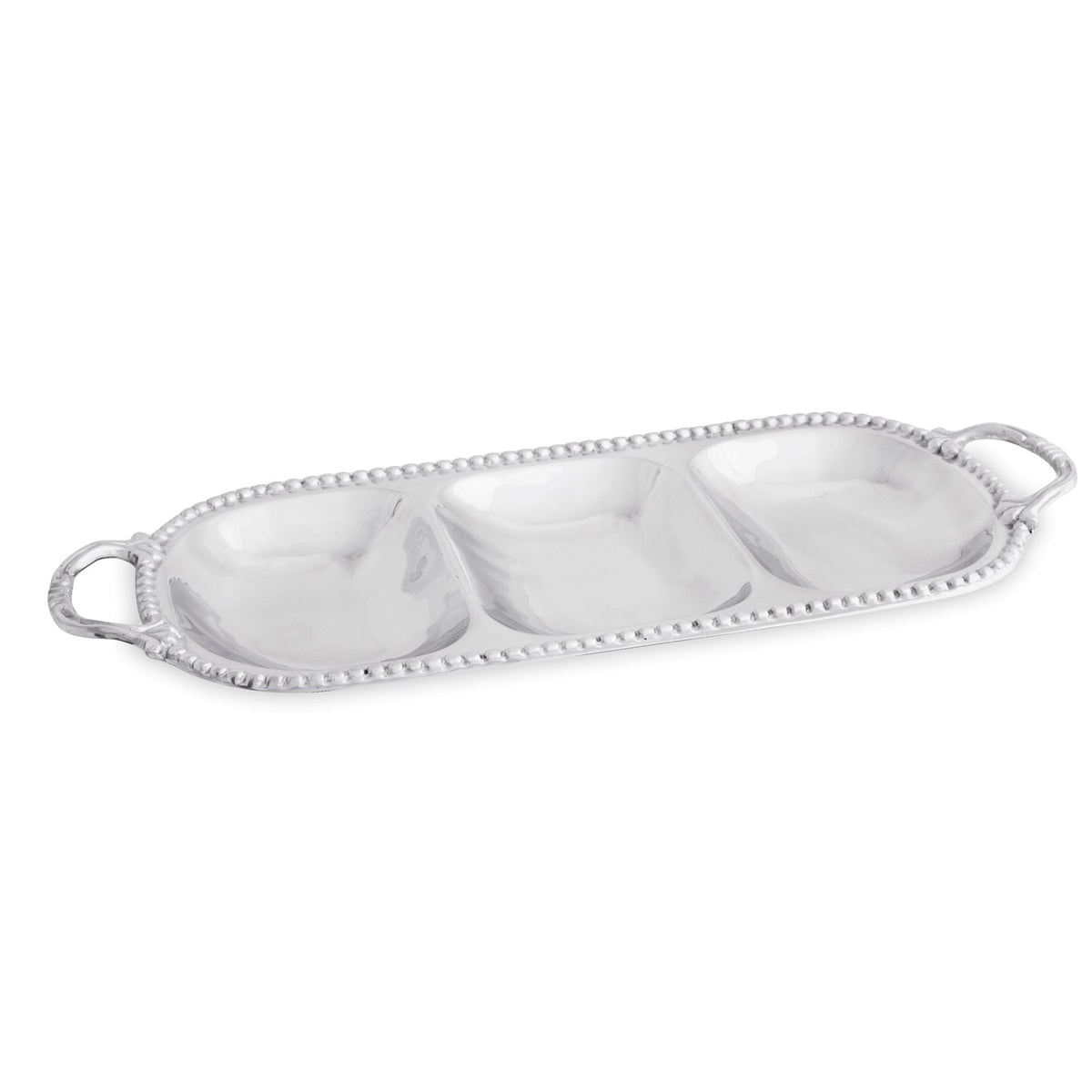 Pearl David Large Triple Condiment Tray | Bone & Brass