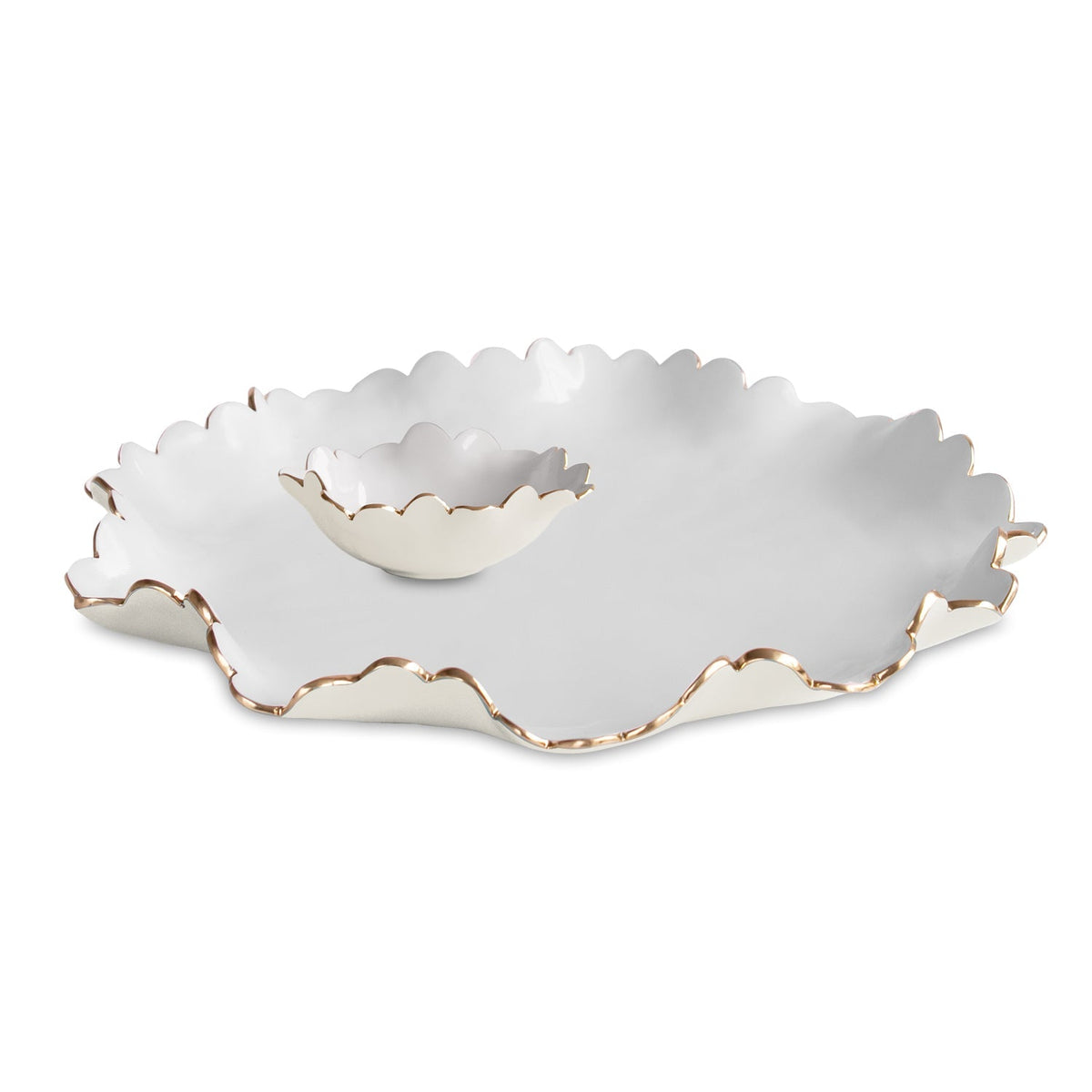 Encanto Colette Large Chip Dip (Cream White) | Bone & Brass