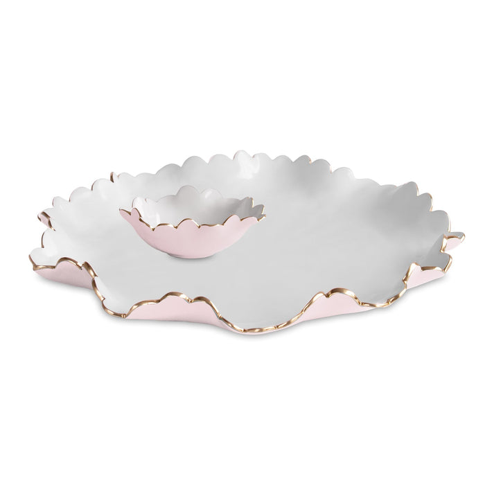 Encanto Colette Large Chip Dip (Camellia White) | Bone & Brass