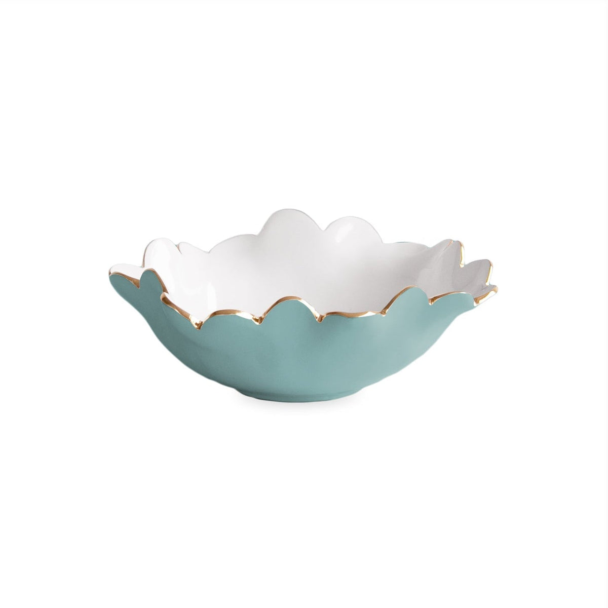 Encanto Colette Mini Round Bowl (Turquoise White) | Bone & Brass